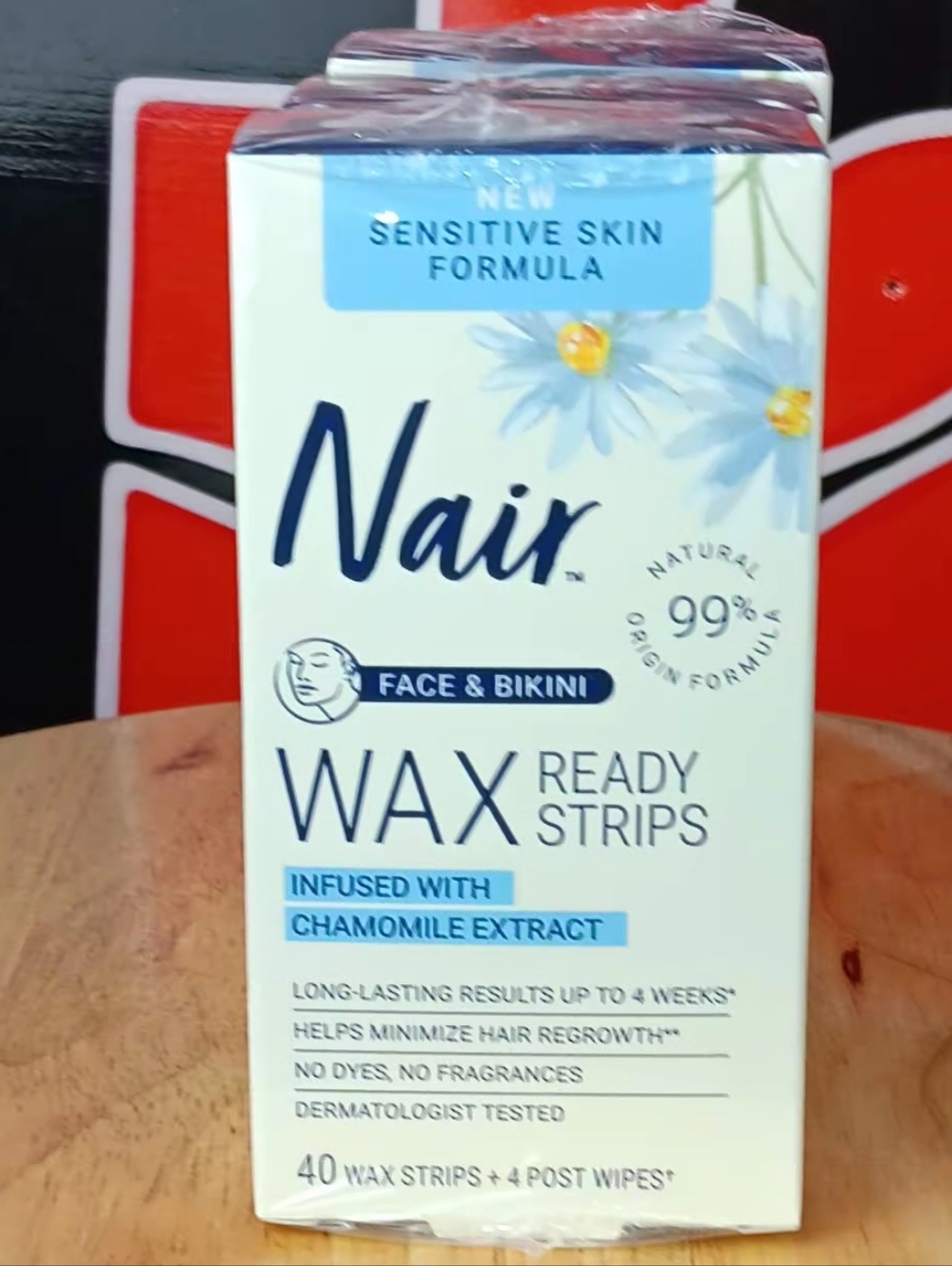 3pk For $6 Nair Wax Ready Strips - Face & Bikini, Chamomile (Light Cream)